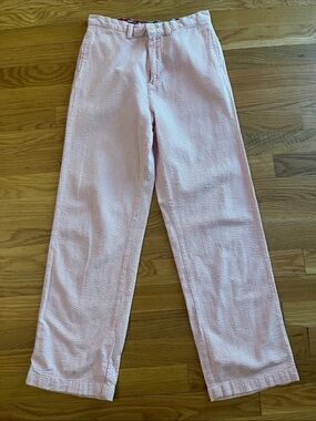 Vineyard Vines Kids Light Pink Seersucker Pants